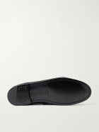 SAINT LAURENT - Le Loafer Monogram Logo-Appliquéd Leather Loafers - Black