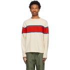 Jil Sander Beige Striped Sweater