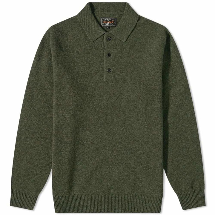 Photo: Beams Plus Men's Knit Polo Shirt in Green