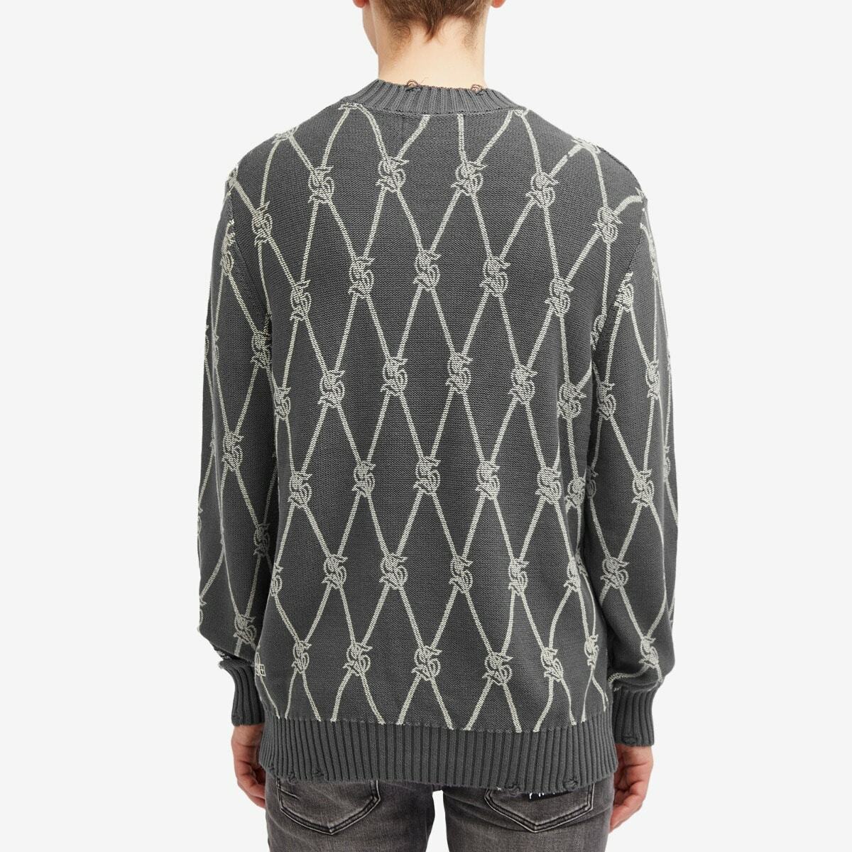 Ksubi Men's Diamond Dollar Knit Sweatshirt in Grey