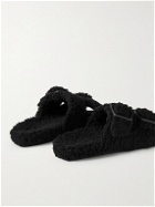 Balenciaga - Mallorca Faux Shearling Sandals - Black