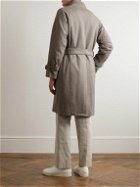 Stoffa - Raglan Belted Brushed Cashmere Coat - Brown