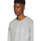 Saturdays NYC Grey Bowery Miller Standard Embroidered Sweatshirt