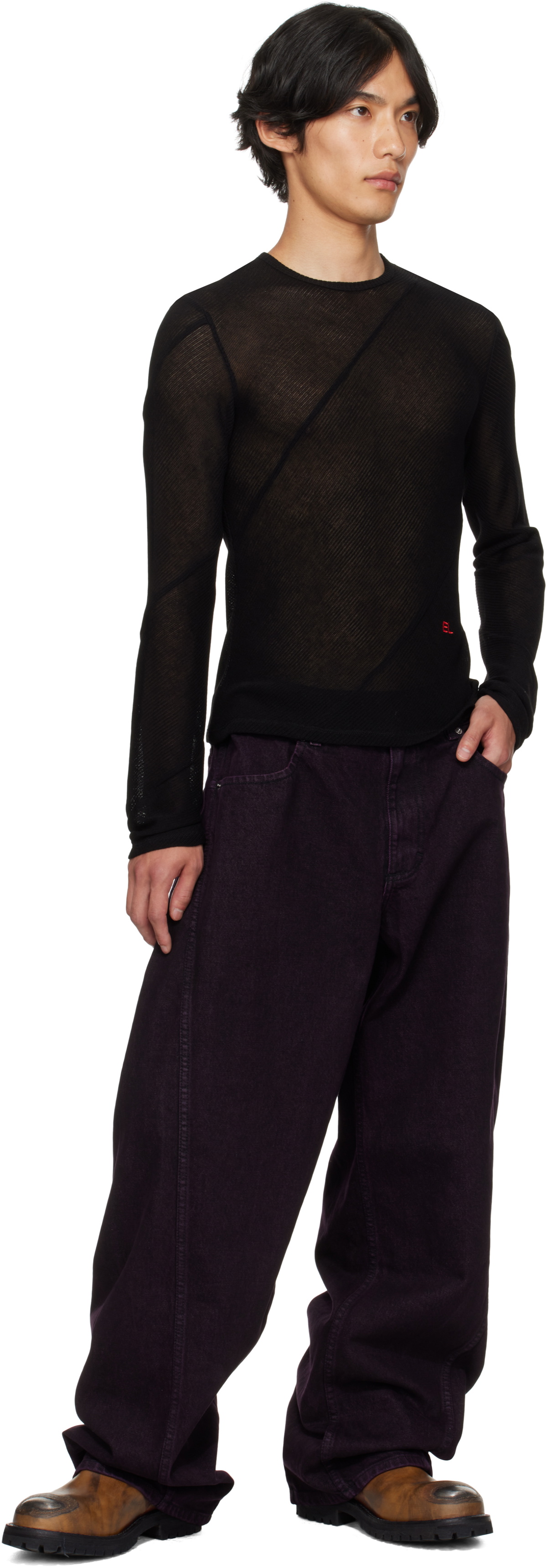 Eckhaus Latta Purple Bend Jeans