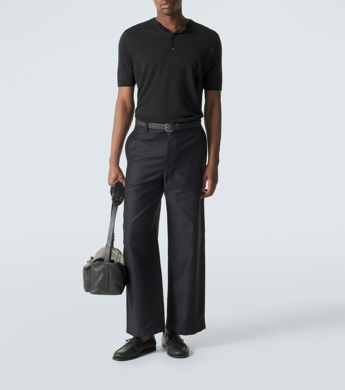 Thom Sweeney Silk and linen T-shirt