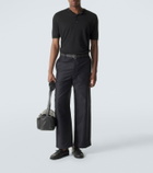 Thom Sweeney Silk and linen T-shirt