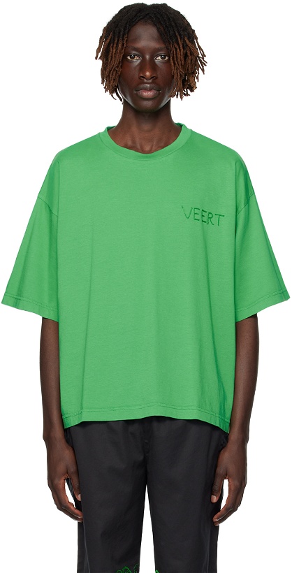 Photo: VEERT Green Handwritten T-Shirt