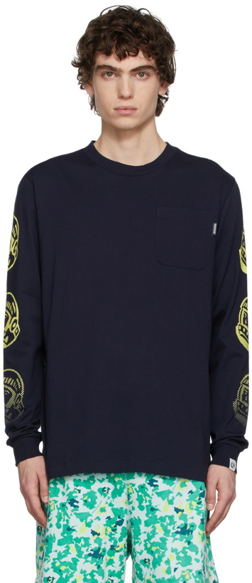 Photo: Billionaire Boys Club Navy Repeat Astro Long Sleeve T-Shirt