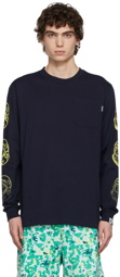 Billionaire Boys Club Navy Repeat Astro Long Sleeve T-Shirt