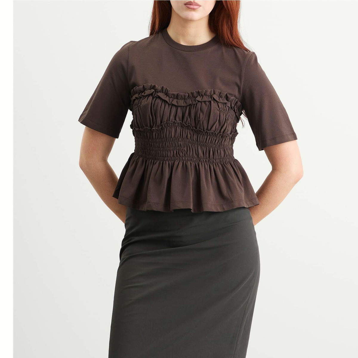 Cecilie Bahnsen Women's Vilde T-Shirt in Brown