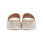 Gucci Off-White GG Lame Platform Sandals
