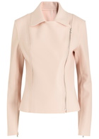Norma Kamali Gang Panelled Faux Leather Jacket Light Pink