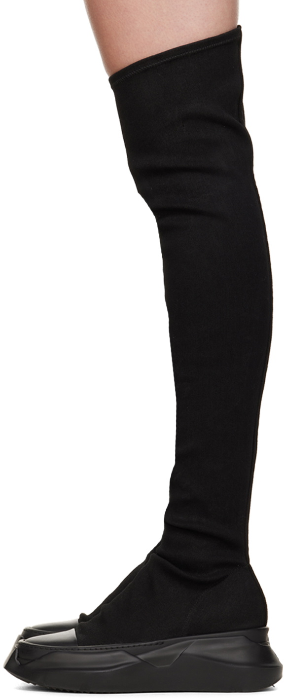 Rick Owens Drkshdw Black Abstract Stocking Boots Rick Owens Drkshdw