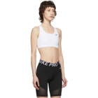 Nike White Mini Swoosh Sport Bra