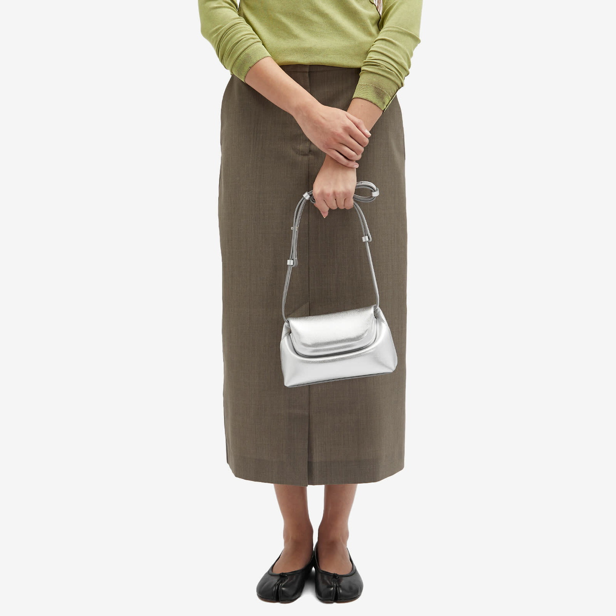 OSOI Women's Mini Folder Brot Bag in Silver OSOI