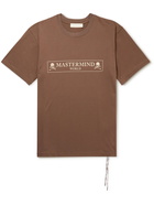 Mastermind World - Logo-Print Cotton-Jersey T-Shirt - Brown