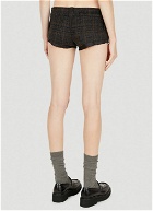 Tartan Mini Shorts in Black