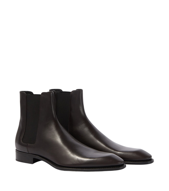 Photo: Saint Laurent Aurelien leather Chelsea boots