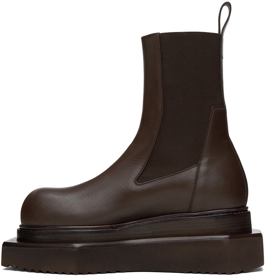 Rick Owens Brown Beatle Turbo Cyclops Boots Rick Owens