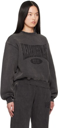 alexanderwang.t Black Distressed Logo Sweatshirt