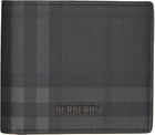Burberry Gray City Check Bifold Wallet