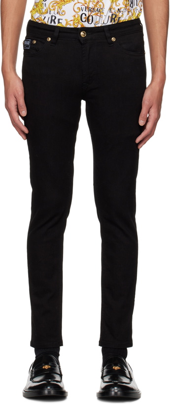 Photo: Versace Jeans Couture Black V-Emblem Jeans