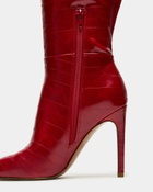 Steve Madden Nitro Boots in Red Exotic
