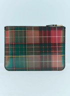 Comme des Garçons Wallet Lenticular Tartan Large Pouch