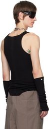 Rick Owens Black Rib Tank Top