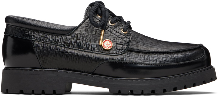 Photo: Casablanca Black Leather Boat Shoes