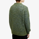 Norse Projects Men's Ivar Cotton Alpaca Cable Jumper in Spruce Green