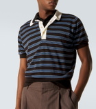 Wales Bonner Breeze striped wool polo sweater