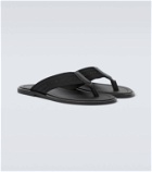 Giorgio Armani Leather-trimmed sandals