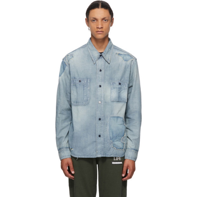 Photo: Neighborhood Indigo Chambray Savage Shirt