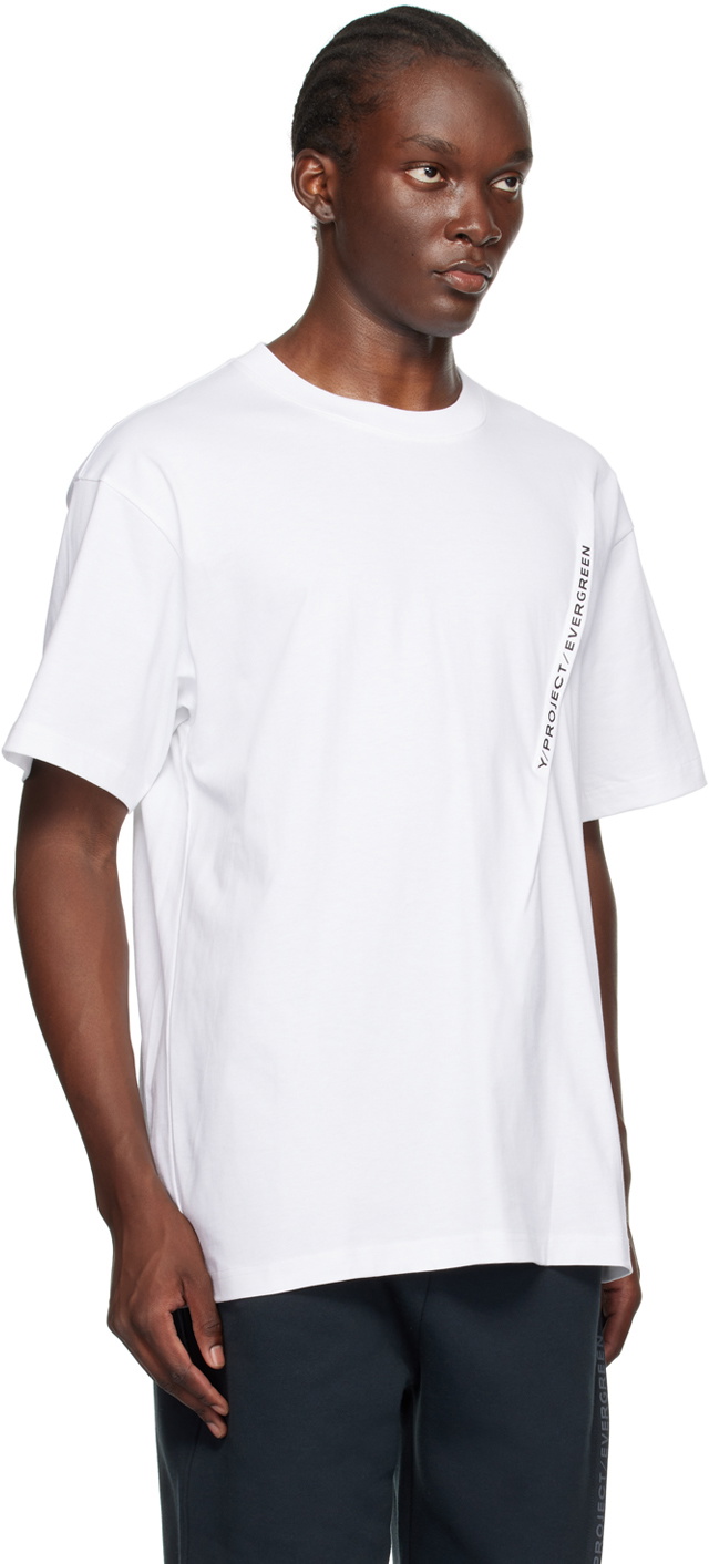 Y/Project White Pinched Logo T-Shirt Y/Project