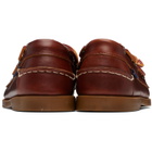 Sebago Brown Docksides Portland Waxed Boat Shoes