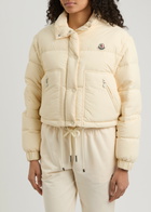 Moncler Selle Quilted Nylon Jacket Cream