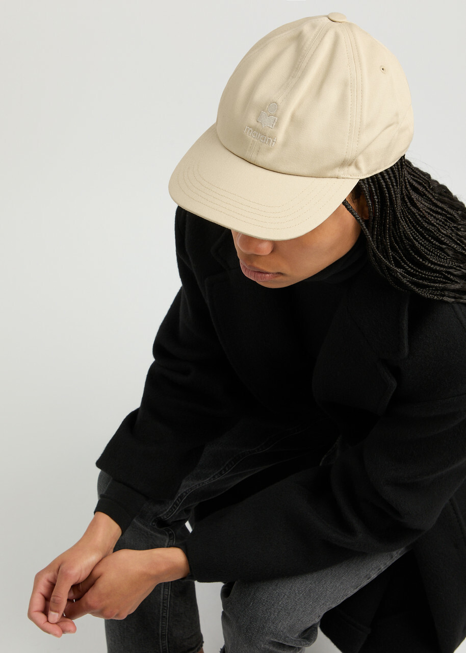 Isabel Marant Tomas Logo Cotton cap Beige