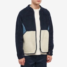 Folk Men's Puzzle Zip Fleece in Woad