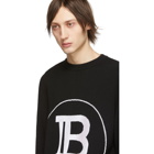 Balmain Black Wool Logo Sweater