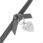 Acne Studios Women's Leather Heart Choker Necklace in Black