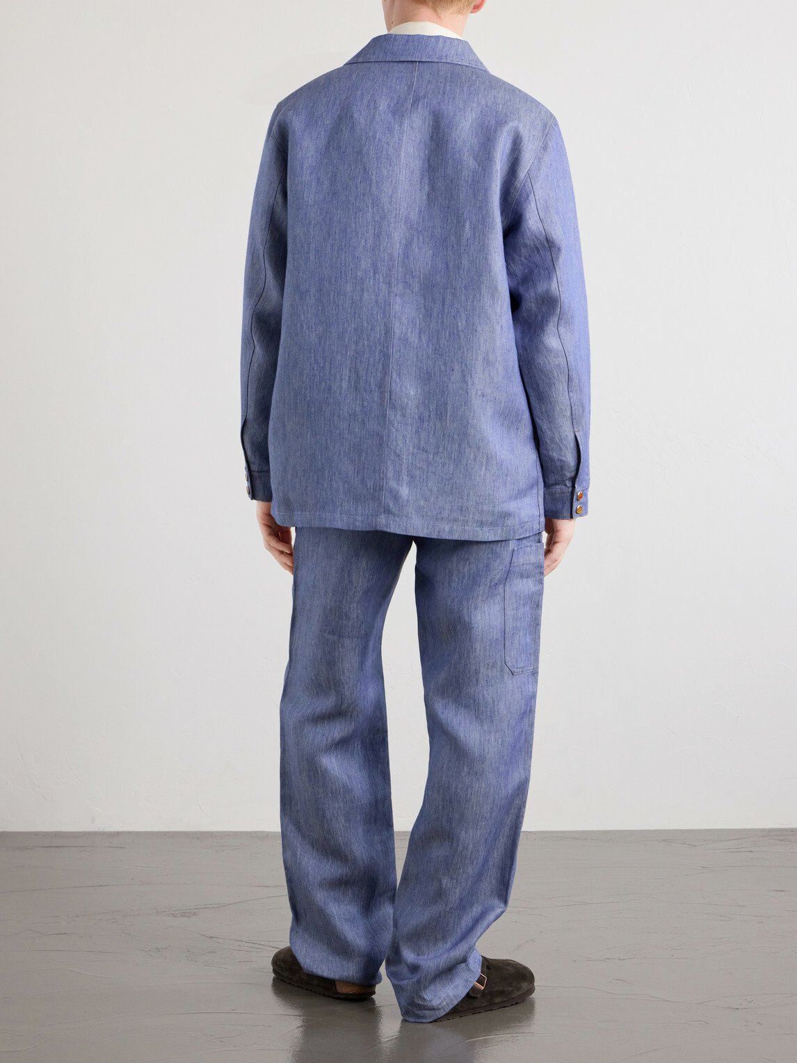 God's True Cashmere - Linen Blouson Jacket - Blue