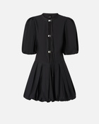 Pinko Short Dress With Balloon Skirt Limo Black