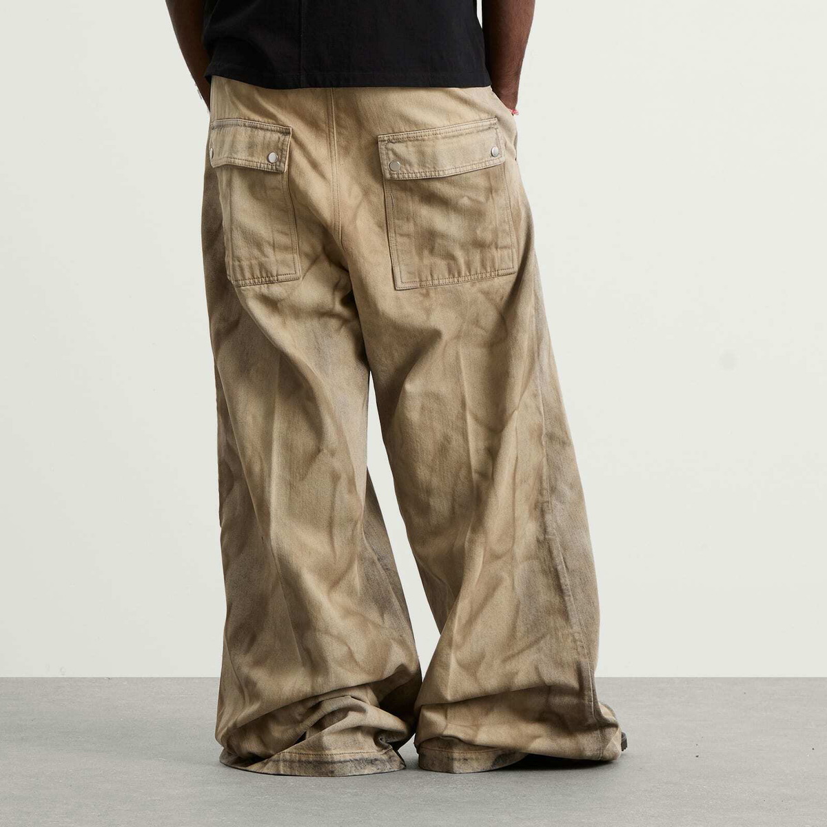 Rick Owens Men's Wide Bela Denim Pants in Dust Rick Owens