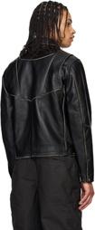 Andersson Bell SSENSE Exclusive Black Dreszen Zip-Up Leather Jacket