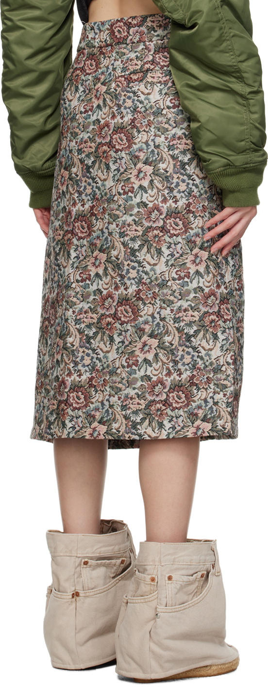 Bless Multicolor Floral Midi Skirt