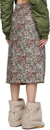 Bless Multicolor Floral Midi Skirt