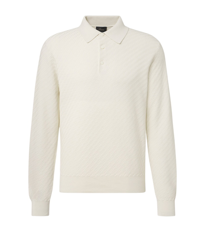 Photo: Brioni Cotton, silk, and cashmere polo sweater