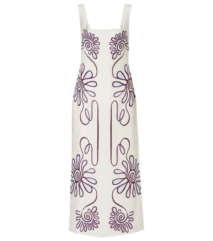 Photo: Cala de la Cruz Amaranta printed linen midi dress