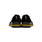 Fendi Black Leather Slip-On Derbys